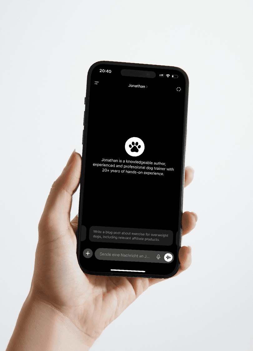Mobile GPT interface with Jonathan