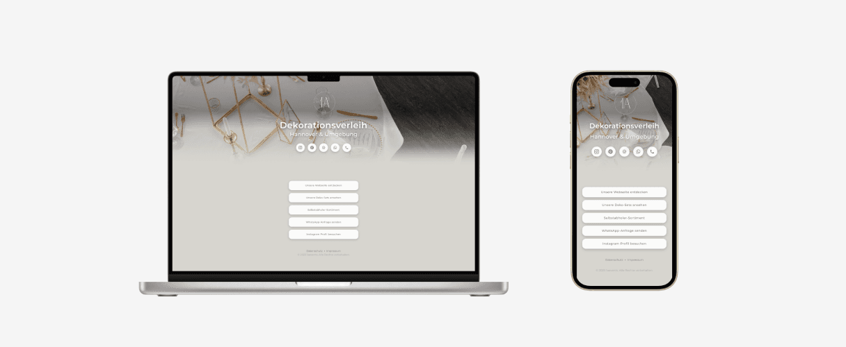 1A Events Custom Linktree