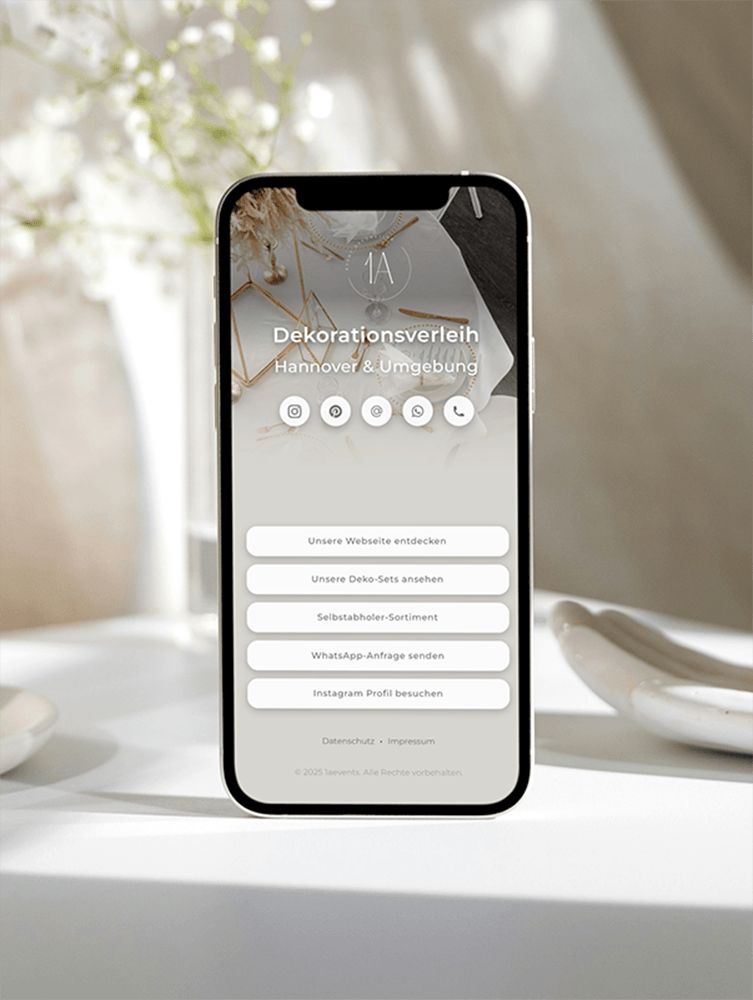 Custom Linktree for 1A Events
