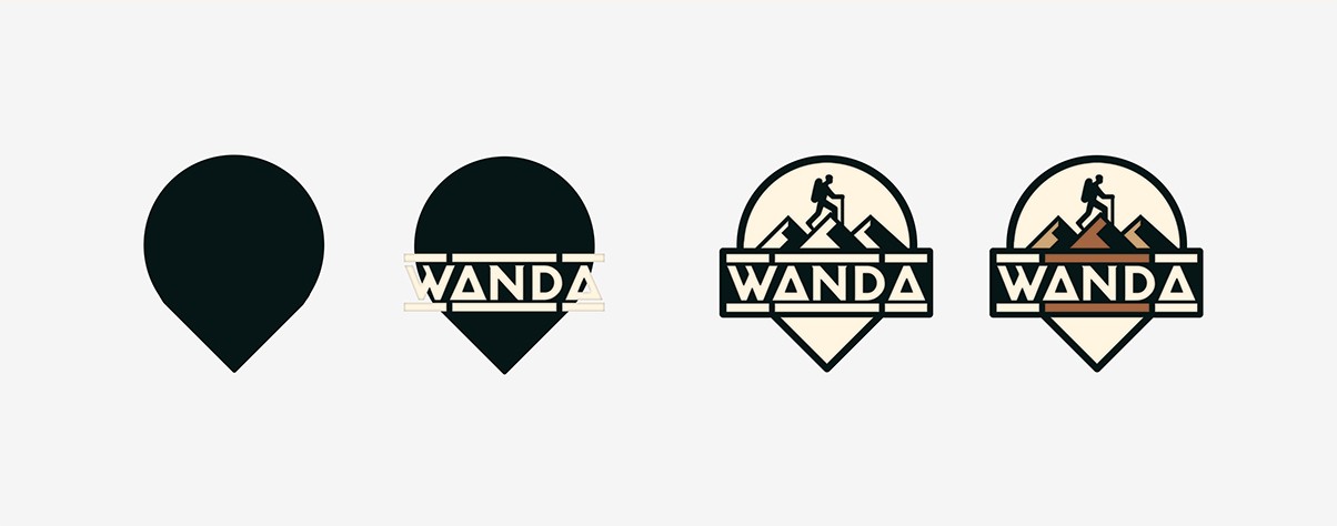 Logo for Wanda: A hiking app with character